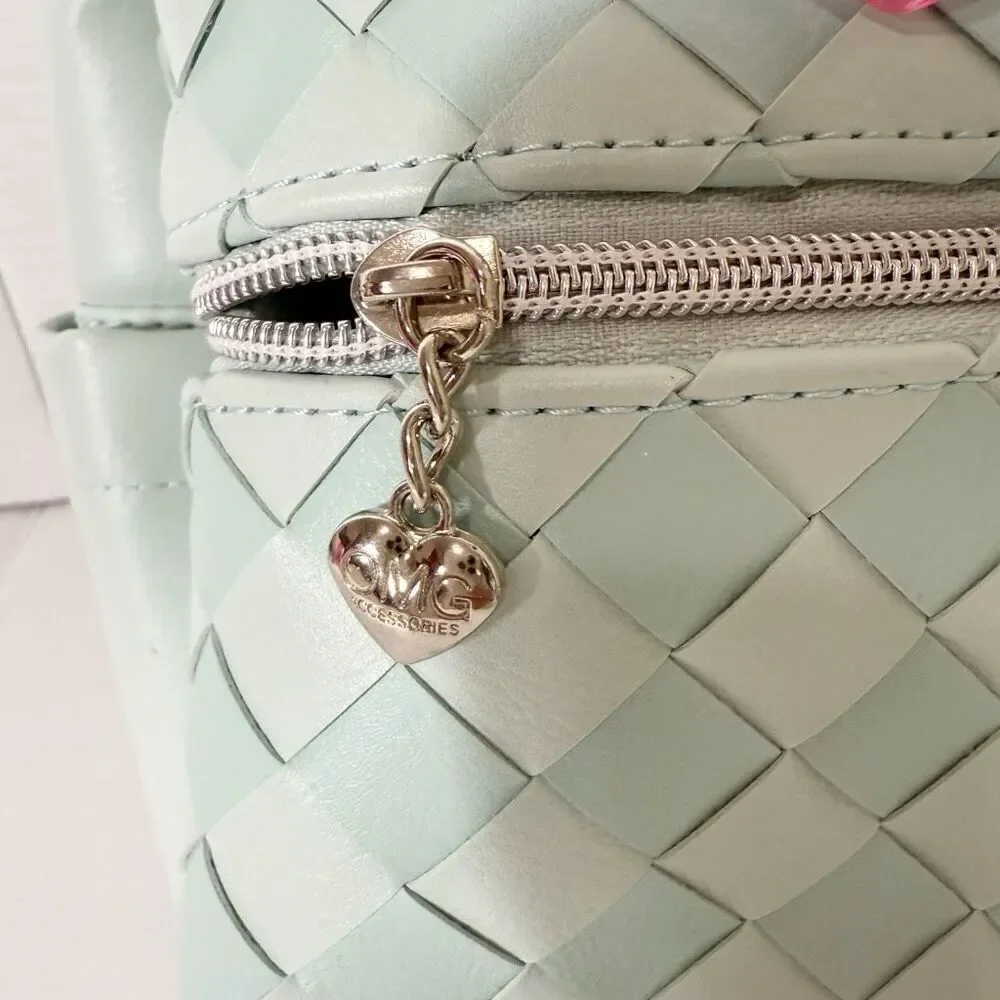 Omg Miss Gwen’s Girls Mint‎ Green Woven Large Faux Leather School Dance Backpack